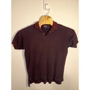Polo Ralph Lauren Polo Shirt Short Sleeve Red Blue Stripe XL Green Logo